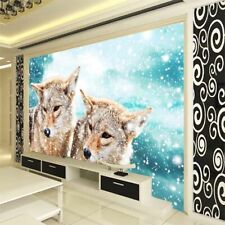 Beautiful Snow Wolf Full Wall Mural Photo Wallpaper Printing 3D Decor Kid Home picture