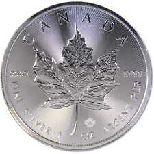 2022 Canadian Maple Leaf BU Brilliant Uncirculated 1 oz .9999 Silver $5 Coin picture