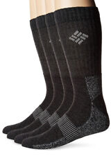 Columbia Men’s Size 6-12 Socks Moisture Control Ribbon 4 Pack Black New picture