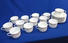 12 HAVILAND LIMOGES LADORE GOLD & WHITE  CUPS AND SAUCERS picture