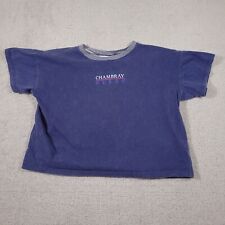 Vtg Guess Georges Marciano Cropped Chambray Logo T Shirt Crop Women's Medium USA picture