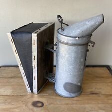Vintage Root Quality Bee Supplies Hive Smoker Wood Leather Bellows Working picture