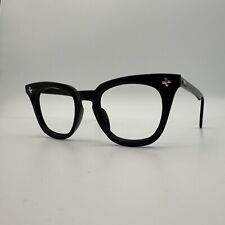 Vintage B+L SAFETY Bausch & Lomb 48-20-5 3/4” Black Safety Eyeglasses picture
