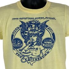 Uranium Savages Band Concert Vintage 70s T Shirt Medium Austin Texas Mens Yellow picture