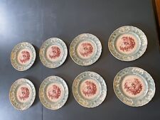 Bi Color Green and Red Transfer Plates, Set of 8 Belzoni Enoch Wood + Sons picture