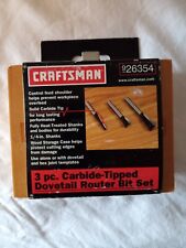 Craftsman 3 Piece Carbide Tipped Dovetail Router Bit Set  picture