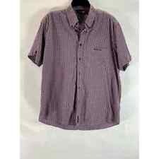 BEN SHERMAN Signature Men's Red/Navy Gingham Button-Up Short Sleeve Shirt SZ XL picture