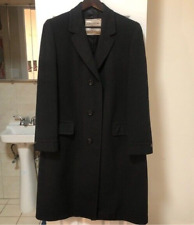 VINTAGE RARE Bespoke Crombie Black Wool Aberdeen Scotland Overcoat, Barclays, 42 picture