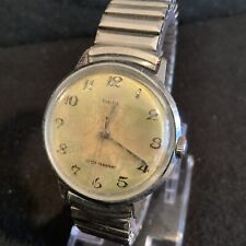 WORKS Vintage Mens Manual Wind Up Wristwatch- Timex picture