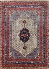 Vintage Ivory Heriz Azerbaijan Living Room Rug 10'x13' Wool Hand-knotted Carpet picture