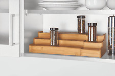 Kitchen Natural Bamboo Organizers Expandable Spice Rack, 3-Tier picture