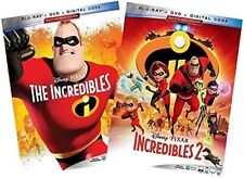 The Incredibles / Incredibles 2 Blu Ray / DVD Digital Bundle New  picture