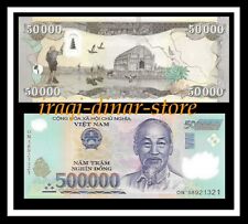 500 ,000 Vietnam Vietnamese Dong + 50 ,000 Iraqi Dinar Unc. Banknote Currency picture