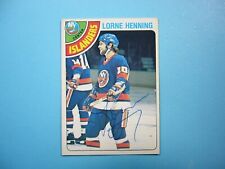 1978/79 O-PEE-CHEE NHL HOCKEY CARD #313 LORNE HENNNING EX- AUTO AUTOGRAPH OPC picture