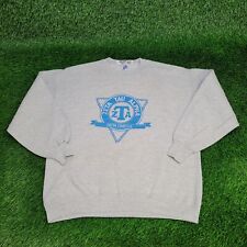 Vintage Zeta-Tau-Alpha Beta-Omega Fraternity Sweatshirt XL Gray Blue Spellout picture