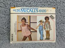 Vintage 1970s Sewing Pattern McCalls 6120  Size 2 Dress Romper Jumpsuit Uncut picture