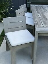 🦕 Restoration Hardware Marbella Teak Outdoor 6 chairs plus cushions picture