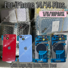 For iPhone 14/iPhone 14 Plus Back Glass Replacement Big Cam Hole Rear Cover Lot picture