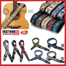 Embroidery Bohemian Cotton Electric Acoustic Guitar Belt Adjustable Soft Strap  picture