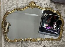 Vintage Vanguard Gold Ornate Mirror 48” X 32” Made In The USA picture