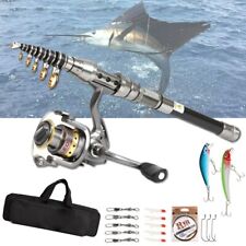 Carbon Fiber Telescopic Fishing Rod Pole Reel Combo Sea Saltwater Freshwater picture