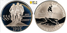 1995-P $1 Olympic Cycling Commemorative Silver Dollar - PROOF PCGS PR69DCAM TONE picture