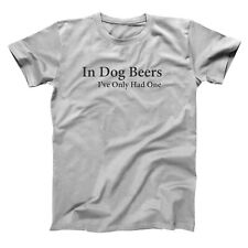In Dog Beers Funny  Drinking  Humor  Party Gray Basic Men's T-Shirt picture