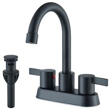 Bathroom Faucet Black 2-Handle 3 Holes Lavatory Centerset 4 In Vanity Mixer Tap picture