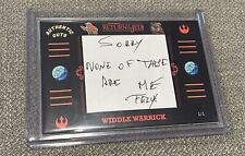 Felix Silla Jumbo Cut 1/1 Star Wars Card Rare Deceased Widdle Warrick Ewok picture