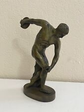Vintage Bronze Discus Thrower After The Disobalus of Myron Sculpture Figurine picture