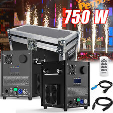 2X 750W Cold Spark Machine w/ Case DMX Wireless Remote Control Firework Machine picture