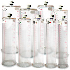 LeLuv Acrylic Cylinder for Penis Pump Untapered 9 & 12 Inch with Female Valve picture