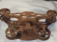 ANTIQUE MYERS O.K. UNLOADER H-424 BARN HAY TROLLEY CARRIER PULLEY CAST IRON picture