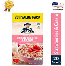 New Quaker, Instant Oatmeal, Strawberry & Cream, 1.1 oz, 20 Packets picture