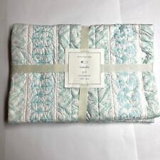 Pottery Barn Baby Isabelle Toddler Infant Crib Quilt Blue White 36x50 NEW picture