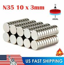 10 50 100 Pcs N35 Super Strong Round Disc 10 x 3mm Magnets Rare Earth Neodymium picture