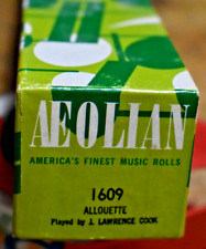Vintage Aeolian Piano Roll Music Roll 1609 Allouette Played by J. Lawrence Cook picture