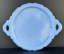 Jeanette Cherry Blossom Delphite Blue Glass Serving Platter 10