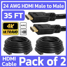2 Pack HDMI Cable 35 Feet CL2 In-Wall Rated HDMI Cord for TV Monitor Projector picture
