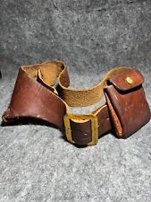 Hahn 45 Fast Draw Tan Leather Belt / Cartridge Pouch picture