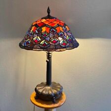 DALE TIFFANY STYLE PEACOCK PATTERN ACCENT TABLE LAMP picture