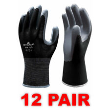 Showa Atlas 370 Black Nitrile Coated Gardening Work Gloves (Sizes: SM-XL) picture