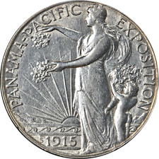 1915-S Pan-Pac Commem Half Dollar Choice AU/BU Details Nice Eye Appeal picture