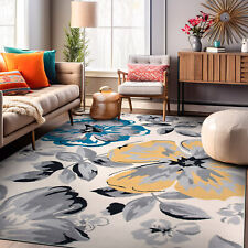 Rugshop Area Rugs Modern Floral Design Carpets Rugs for Living Room Round Rugs picture