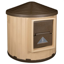 ASL Solutions Insulated Colossal Round Barn Dog House CRB Palace, Tan/Brown picture