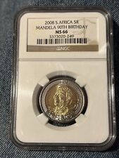 2008 South Africa Five Rand (Nelson Mandela 90th Birthday) NGC MS66 picture