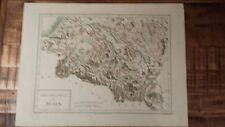 VERY NICE, ANTIQUE Hand Colored map of Bearn, France - P. Tardieu, c.1790 picture