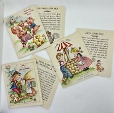 3 Vintage COPR. A.G.C.C. Birthday Cards with Storybooks 1949 Excellent Cond. picture