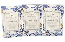 Greenleaf Mini Sachet Classic Linen Fresh Clean Scent - Lot 3 ~ 0.68 cu in - New picture