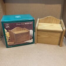 Alco Classic Oak Recipe Box - NEW IN PACKAGE - Food Cooking Recipe Box picture